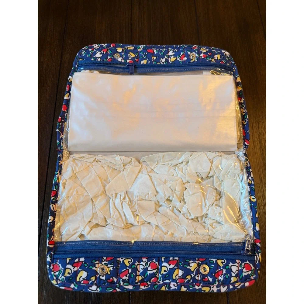 Vintage Totes Commuter Creations Quilted Cosmetic Bag & Hanging Organizer Set